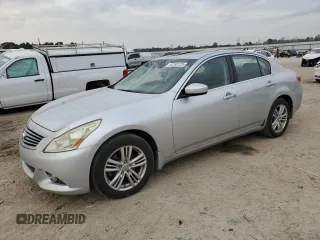 2011 Infiniti G25 Sedan x with VIN JN1DV6AR8BM651927, listed as a Copart auction lot 44240125 with 63,806 mi miles and Salvage Title. Bid and sale history available at carsss.com. Image 1.