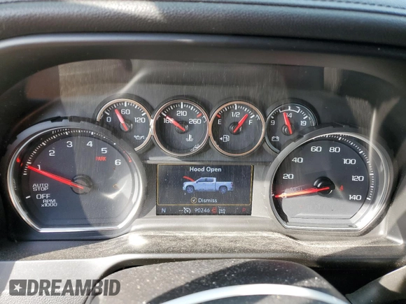 2021 Chevrolet Silverado 1500 LTZ with VIN 3GCUYGET0MG132005, listed as a Copart auction lot 49079175 with 90,246 mi miles and Salvage Title. Bid and sale history available at DreamBid. Image 9.