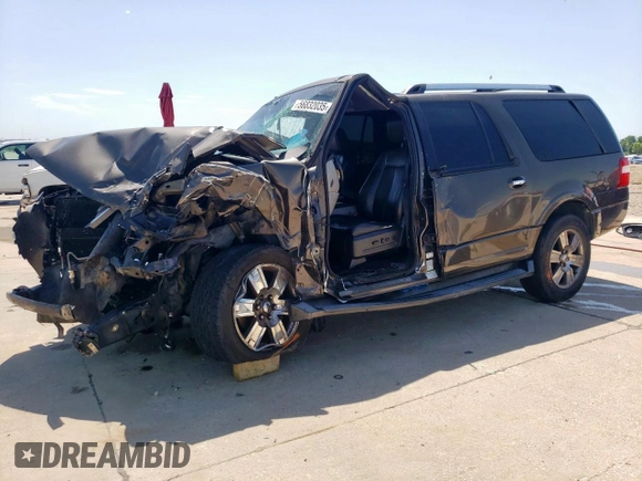 2008 Ford Expedition Max Limited with VIN 1FMFK195X8LA57367, listed as a Copart auction lot 56832035 with Not provided miles and Salvage title. Bid and sale history available at DreamBid. Image 1.