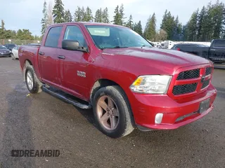 2014 Ram 1500 Express with VIN 1C6RR7KT3ES158395, listed as a IAAI auction lot 41799134 with 153,047 mi miles. Bid and sale history available at carsss.com. Image 1.