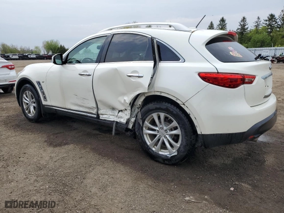 2017 Infiniti QX70 with VIN JN8CS1MW6HM410547, listed as a Copart auction lot 55071474 with 101,911 mi miles and Salvage Title. Bid and sale history available at carsss.com. Image 2.