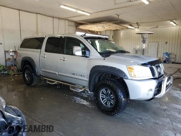 2005 Nissan Titan LE with VIN 1N6AA07B25N505392, listed as a Copart auction lot 50221945 with 187,780 mi miles and Salvage Title. Bid and sale history available at carsss.com. Image 4.