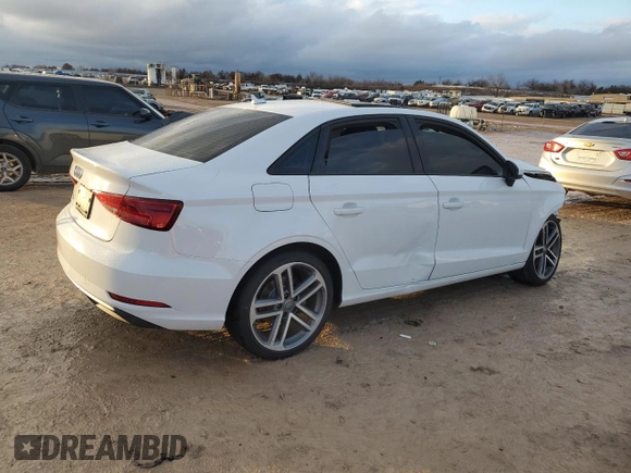 2018 Audi A3 Sedan Premium with VIN WAUAUGFF2J1000572, listed as a Copart auction lot 81092913 with 0 mi miles. Bid and sale history available at carsss.com. Image 3.