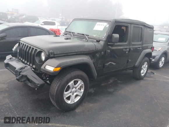 2022 Jeep Wrangler Unlimited Sport with VIN 1C4HJXDG1NW251565, listed as a IAAI auction lot 41163076 with 24,877 mi miles and . Bid and sale history available at DreamBid. Image 17.