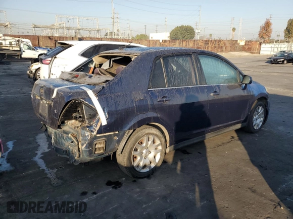 2007 Nissan Versa 1.8 SL with VIN 3N1BC11EX7L418114, listed as a Copart auction lot 87251084 with 0 mi miles and Salvage Title. Bid and sale history available at carsss.com. Image 3.