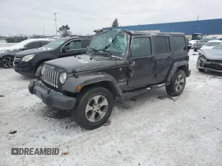 2017 Jeep Wrangler Unlimited Sahara z VIN 1C4BJWEG2HL629297, wystawiony jako Copart lot #46188865 z przebiegiem 98 463 mil mil oraz Szkoda całkowita • Salvage title. Historia ofert i sprzedaży dostępna na DreamBid. Obrazek 1.