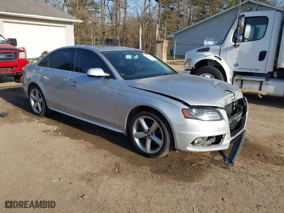 2012 Audi A4 2.0T Premium Plus with VIN WAUFFAFL8CN020906, listed as a IAAI auction lot 41781809 with 160,842 mi miles. Bid and sale history available at carsss.com. Image 1.