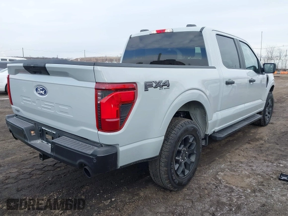 2024 Ford F-150 STX with VIN 1FTEW2LP1RFC11484, listed as a IAAI auction lot 41661056 with 2,128 mi miles and . Bid and sale history available at carsss.com. Image 4.