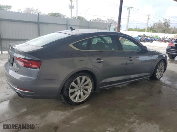 2018 Audi A5 Sportback Premium Plus with VIN WAUBNCF50JA132988, listed as a Copart auction lot 85992234 with 45,128 mi miles and Clean Title. Bid and sale history available at carsss.com. Image 3.