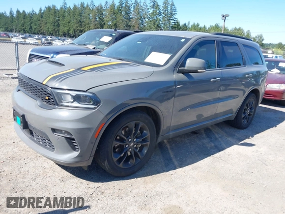 2022 Dodge Durango R/T with VIN 1C4SDJCT9NC230716, listed as a IAAI auction lot 42676407 with 21,791 mi miles and . Bid and sale history available at DreamBid. Image 2.
