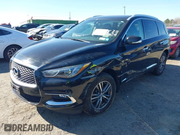 2018 Infiniti QX60 with VIN 5N1DL0MM1JC532827, listed as a IAAI auction lot 41853843 with 144,527 mi miles. Bid and sale history available at carsss.com. Image 19.
