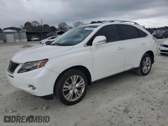 2012 Lexus RX 450h with VIN JTJZB1BA3C2408110, listed as a Copart auction lot 47745825 with 173,890 mi miles and Salvage title. Bid and sale history available at DreamBid. Image 1.