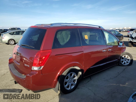 2009 Nissan Quest S with VIN 5N1BV28U59N102032, listed as a Copart auction lot 80573344 with 193,950 mi miles and Salvage Title. Bid and sale history available at carsss.com. Image 3.