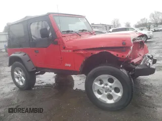 2002 Jeep Wrangler SE with VIN 1J4FA29P02P715013, listed as a Copart auction lot 48039035 with 193,583 mi miles and Salvage Title. Bid and sale history available at DreamBid. Image 4.
