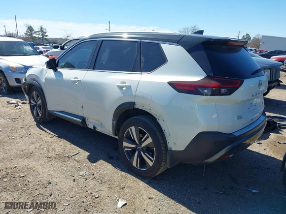 2022 Nissan Rogue SL with VIN JN8BT3CA8NW041572, listed as a IAAI auction lot 41607388 with 58886 miles. Bid and sale history available at carsss.com. Image 3.