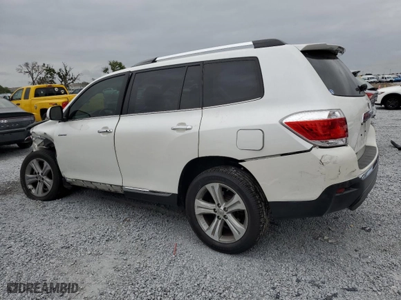 2013 Toyota Highlander Limited with VIN 5TDYK3EH1DS112922, listed as a Copart auction lot 51876665 with 122,583 mi miles and Salvage Title. Bid and sale history available at carsss.com. Image 2.