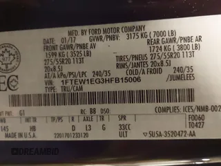 2017 Ford F-150 XL с VIN 1FTEW1EG3HFB15006, выставлен на аукционе IAAI как лот 41910607 с пробегом 111 648 миль миль и . История ставок и продаж доступна на DreamBid. Изображение 9.