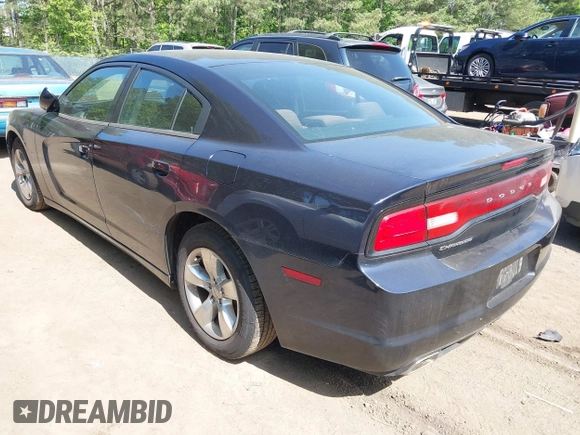 2012 Dodge Charger SE with VIN 2C3CDXBGXCH298176, listed as a IAAI auction lot 42138725 with 128,717 mi miles. Bid and sale history available at carsss.com. Image 3.