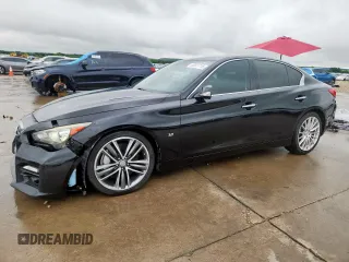 2014 Infiniti Q50 Premium with VIN JN1BV7AP7EM688841, listed as a Copart auction lot 60611715 with 185,917 mi miles and Salvage title. Bid and sale history available at DreamBid. Image 1.