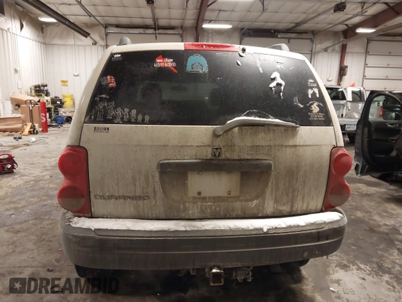 2005 Dodge Durango SXT with VIN 1D4HB38NX5F624748, listed as a IAAI auction lot 41596905 with 204,466 mi miles and . Bid and sale history available at DreamBid. Image 17.