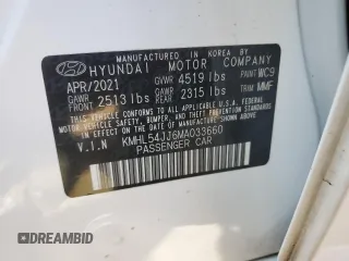 2021 Hyundai Sonata Hybrid Limited with VIN KMHL54JJ6MA033660, listed as a Copart auction lot 68064073 with 30,925 mi miles. Bid and sale history available at carsss.com. Image 13.