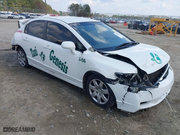 2010 Honda Civic Sdn LX with VIN 2HGFA1F58AH586610, listed as a IAAI auction lot 41798148 with 309,019 mi miles. Bid and sale history available at carsss.com. Image 1.