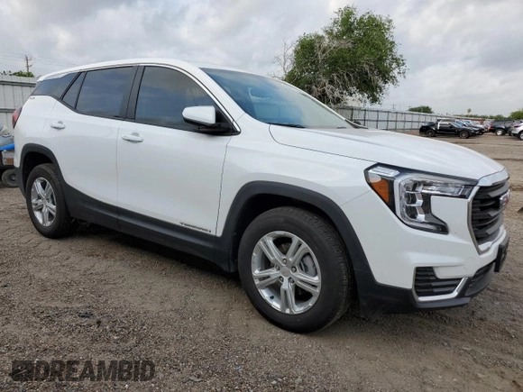 2024 GMC Terrain SLE with VIN 3GKALMEG1RL268701, listed as a Copart auction lot 55166565 with 9,849 mi miles and Salvage title. Bid and sale history available at DreamBid. Image 4.