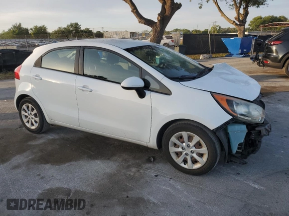 2013 Kia Rio LX with VIN KNADM5A38D6232986, listed as a Copart auction lot 50928325 with 68,799 mi miles and Salvage Title. Bid and sale history available at DreamBid. Image 4.