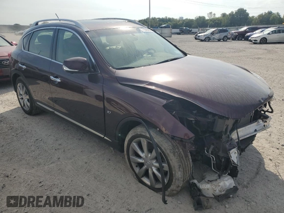 2017 Infiniti QX50 with VIN JN1BJ0RR6HM400773, listed as a Copart auction lot 71645864 with 104,987 mi miles and Salvage Title. Bid and sale history available at carsss.com. Image 4.
