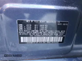 2015 Subaru Legacy 2.5i Limited with VIN 4S3BNAJ63F3057853, listed as a Copart auction lot 45005694 with 89,525 mi miles. Bid and sale history available at carsss.com. Image 12.