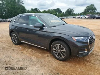 2021 Audi Q5 Premium Plus with VIN WA1BAAFY6M2083415, listed as a Copart auction lot 58831785 with 21,055 mi miles and Salvage title. Bid and sale history available at DreamBid. Image 4.