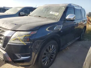 2021 Nissan Armada Platinum with VIN JN8AY2CC3M9147997, listed as a Copart auction lot 76510284 with 61,104 mi miles and Non Repairable. Bid and sale history available at carsss.com. Image 1.