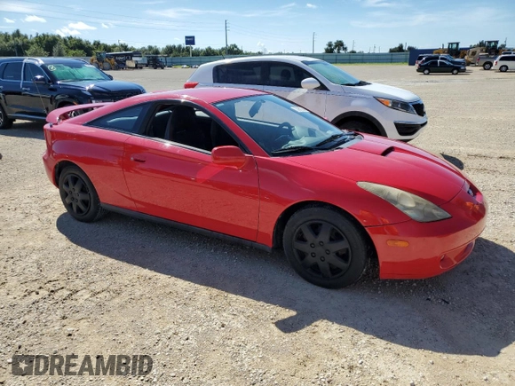 2000 Toyota Celica GT with VIN JTDDR32T0Y0061960, listed as a Copart auction lot 73967584 with 0 mi miles and Salvage Title. Bid and sale history available at carsss.com. Image 4.