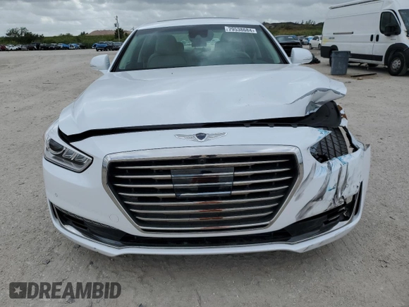 2017 Genesis G90 Premium z VIN KMHG34JA0HU034816, wystawiony jako Copart lot #79538684 z przebiegiem 28 647 mil mil oraz Nie do naprawy • Non repairable. Historia ofert i sprzedaży dostępna na DreamBid. Obrazek 5.