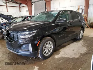 2024 Chevrolet Equinox LT with VIN 3GNAXKEG5RL188667, listed as a Copart auction lot 47054735 with 45,538 mi miles and Salvage Title. Bid and sale history available at DreamBid. Image 1.