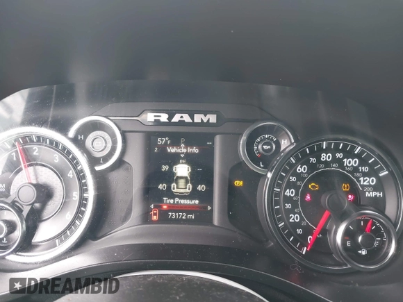 2020 Ram 1500 Big Horn with VIN 1C6SRFBT2LN372298, listed as a IAAI auction lot 41493691 with 73,172 mi miles. Bid and sale history available at carsss.com. Image 7.