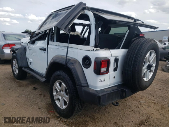 2020 Jeep Wrangler Willys with VIN 1C4GJXAN8LW121231, listed as a Copart auction lot 59509274 with Not provided miles and Non repairable. Bid and sale history available at DreamBid. Image 2.