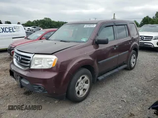 2013 Honda Pilot LX with VIN 5FNYF4H27DB053672, listed as a Copart auction lot 62390345 with 79,578 mi miles and Salvage title. Bid and sale history available at DreamBid. Image 1.