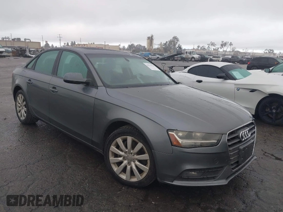2013 Audi A4 Premium with VIN WAUAFAFL3DA111892, listed as a IAAI auction lot 41522139 with 85,454 mi miles. Bid and sale history available at carsss.com. Image 1.