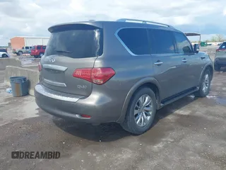 2017 Infiniti QX80 with VIN JN8AZ2NF8H9644800, listed as a IAAI auction lot 41898790 with 129,262 mi miles. Bid and sale history available at carsss.com. Image 4.