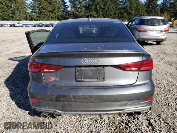 2017 Audi S3 Premium Plus with VIN WAUB1GFF9H1014461, listed as a Copart auction lot 47090995 with 85,984 mi miles and Salvage Title. Bid and sale history available at carsss.com. Image 6.