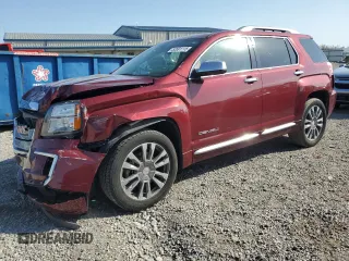2016 GMC Terrain Denali z VIN 2GKFLRE35G6231586, wystawiony jako Copart lot #58223145 z przebiegiem 44 941 mil mil oraz Szkoda całkowita • Salvage title. Historia ofert i sprzedaży dostępna na DreamBid. Obrazek 1.
