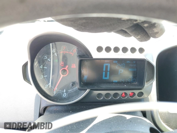 2012 Chevrolet Sonic LT with VIN 1G1JC6SH9C4133623, listed as a Copart auction lot 60065525 with 141,930 mi miles and Salvage title. Bid and sale history available at DreamBid. Image 9.