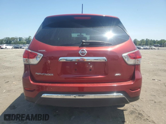 2014 Nissan Pathfinder S with VIN 5N1AR2MM9EC723513, listed as a Copart auction lot 61876695 with 77,712 mi miles and Salvage title. Bid and sale history available at DreamBid. Image 6.