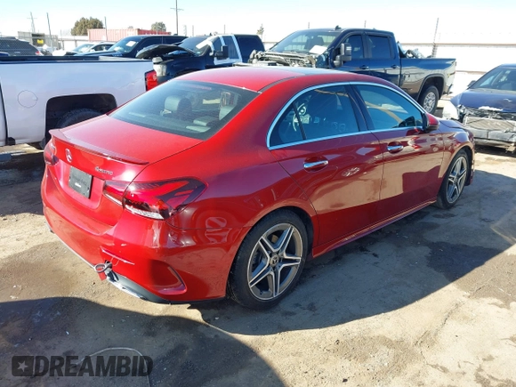 2021 Mercedes-Benz A 220 with VIN W1K3G4FBXMJ320036, listed as a IAAI auction lot 41385516 with 24,380 mi miles and . Bid and sale history available at DreamBid. Image 4.