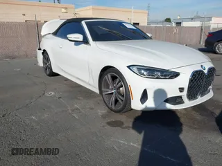 2023 BMW 4 Series 430i with VIN WBA23AT05PCM33899, listed as a IAAI auction lot 41119359 with 1 mi miles. Bid and sale history available at carsss.com. Image 1.