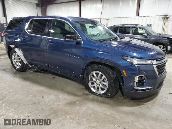 2022 Chevrolet Traverse LS with VIN 1GNEVFKW1NJ168119, listed as a Copart auction lot 80633784 with 19,096 mi miles and Salvage Title. Bid and sale history available at carsss.com. Image 4.