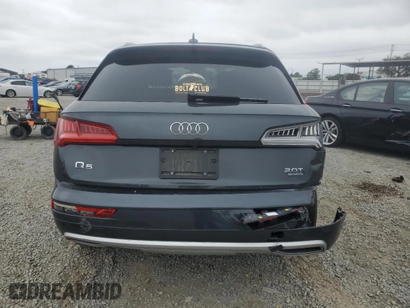 2018 Audi Q5 Premium с VIN WA1ANAFYXJ2077287, выставлен на аукционе Copart как лот 59800915 с пробегом 40 001 миль миль и Списание • Salvage title. История ставок и продаж доступна на DreamBid. Изображение 6.