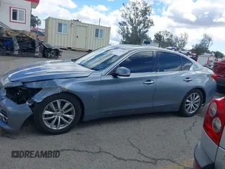2014 Infiniti Q50 with VIN JN1BV7AP4EM685699, listed as a IAAI auction lot 41765788 with 117,127 mi miles. Bid and sale history available at carsss.com. Image 14.