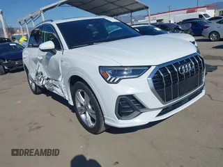 2023 Audi Q3 S line Premium Plus with VIN WA1EECF31P1116199, listed as a IAAI auction lot 41560100 with 18,375 mi miles. Bid and sale history available at carsss.com. Image 1.